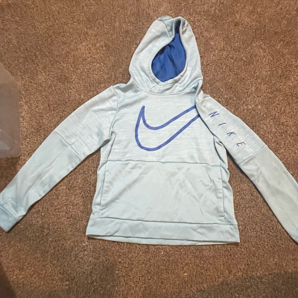 Nike Sky Blue Hoodie with Navy Swoosh